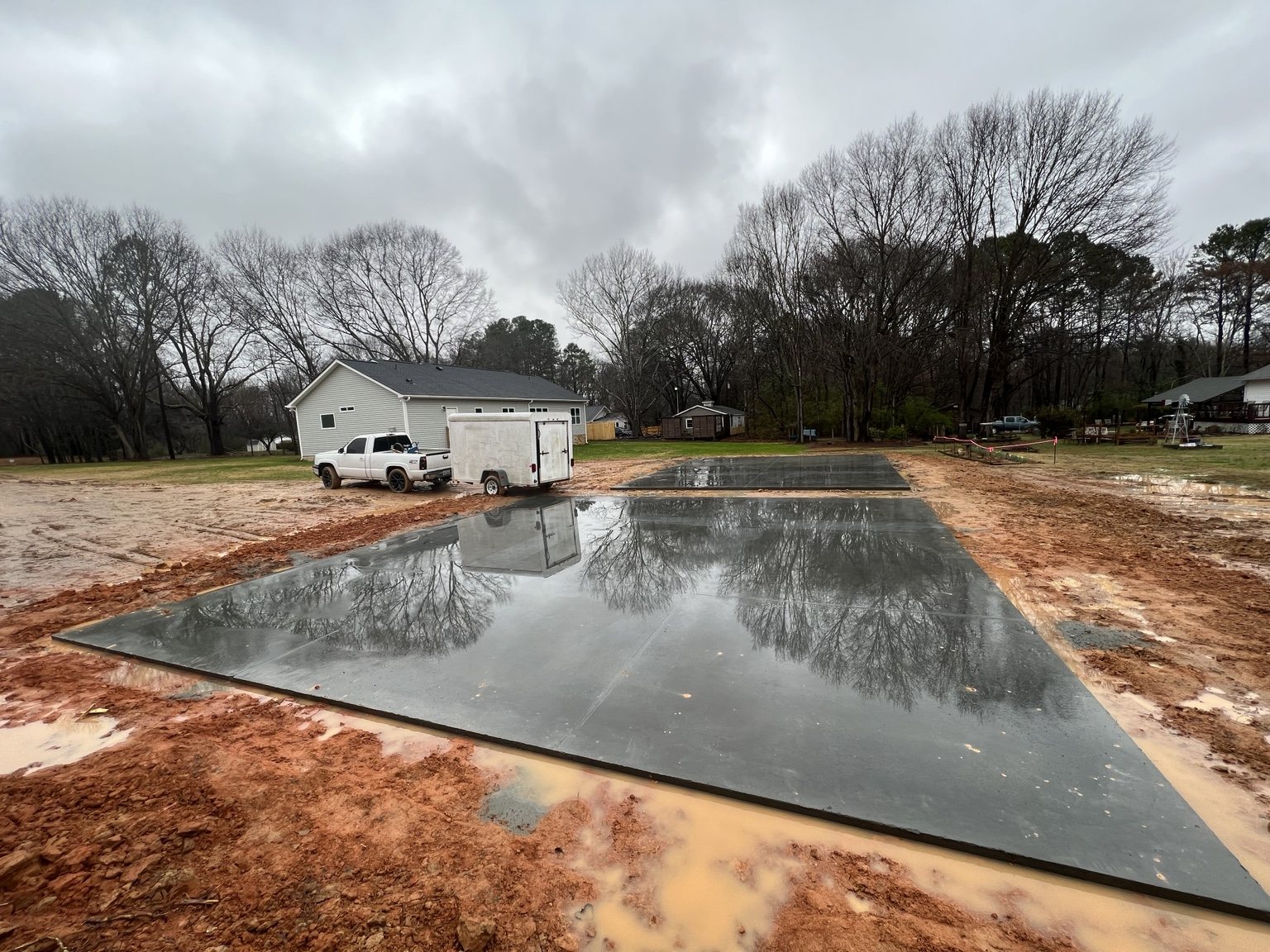 Large concrete slabs